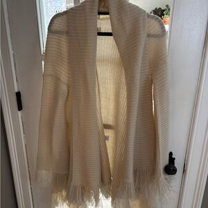 Umgee Cream Fringed Women's Cardigan